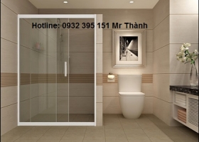 Thi công cửa trượt lùa phòng tắm kính quận Tân Phú