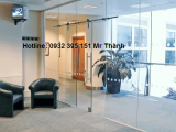 Thi công cửa kính cường 1 cánh 2 cánh giá rẻ