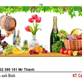 Kính màu ốp bếp 3D giá tốt nhất thị trường