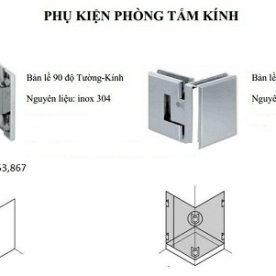 phụ kiện phòng tắm kính (vách kính tắm )