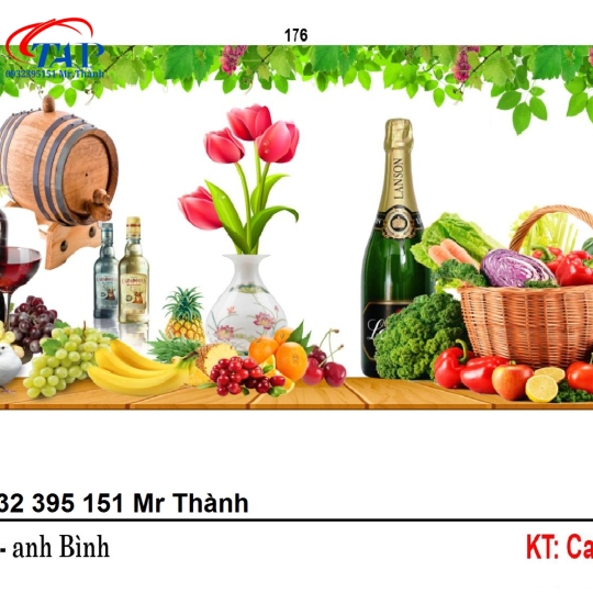 Kính màu ốp bếp 3D giá tốt nhất thị trường